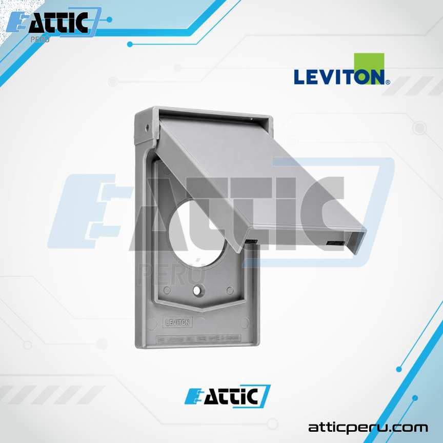 Placa de Pared Vertical Simple LEVITON Hermetica 4980-GY