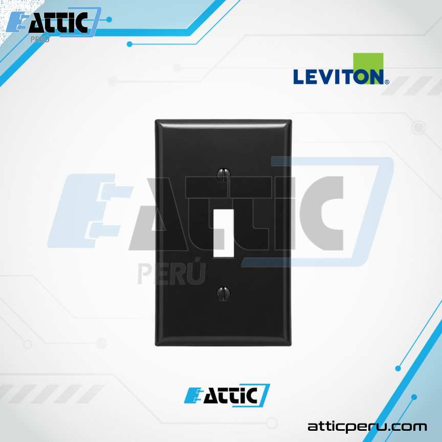 Placa de Pared Negro LEVITON para Interruptor 80701-E