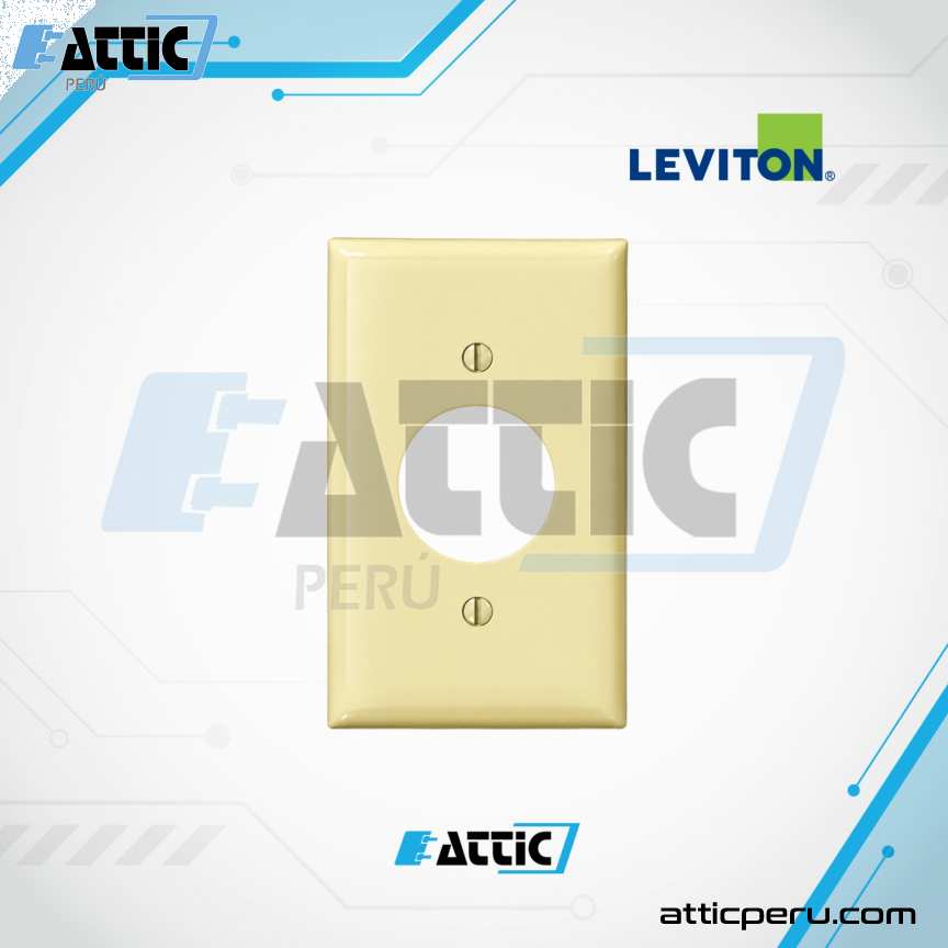 Placa de Pared Simple Marfil LEVITON 80704-I
