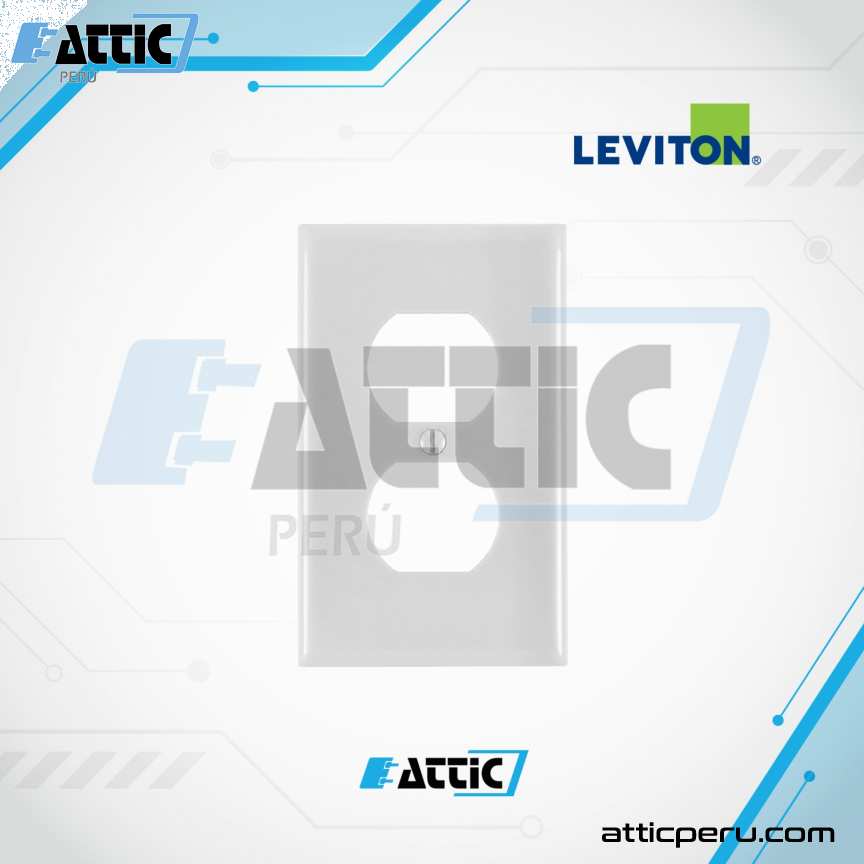 Placa de Pared Dúplex Blanca LEVITON Termoestable 88003
