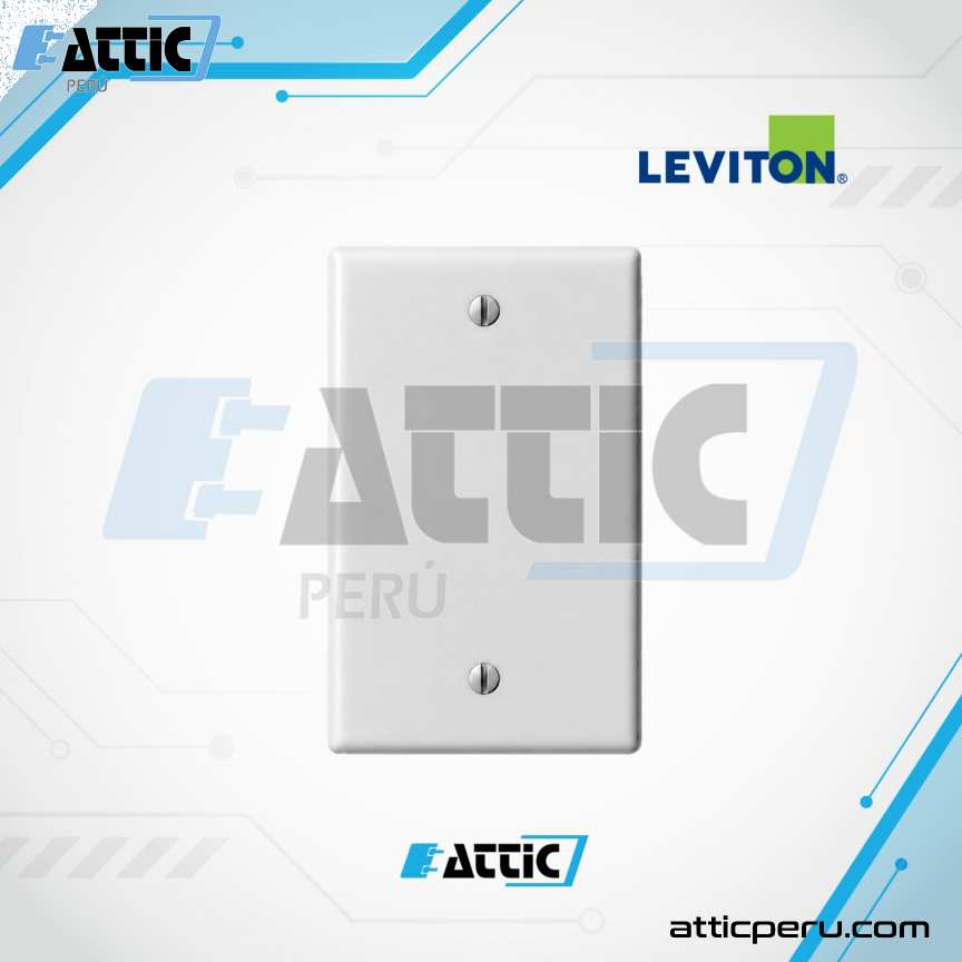 Placa Ciega LEVITON Baquelita Blanca 88014