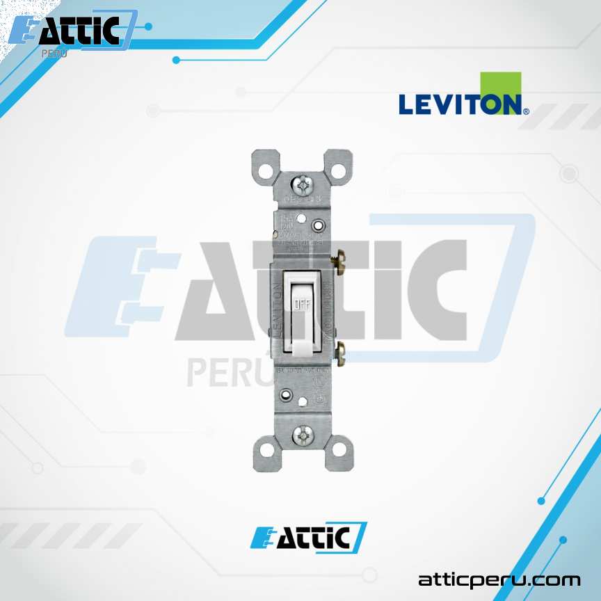 Interruptor de Palanca Blanco 15A 125V LEVITON 1451-WCP
