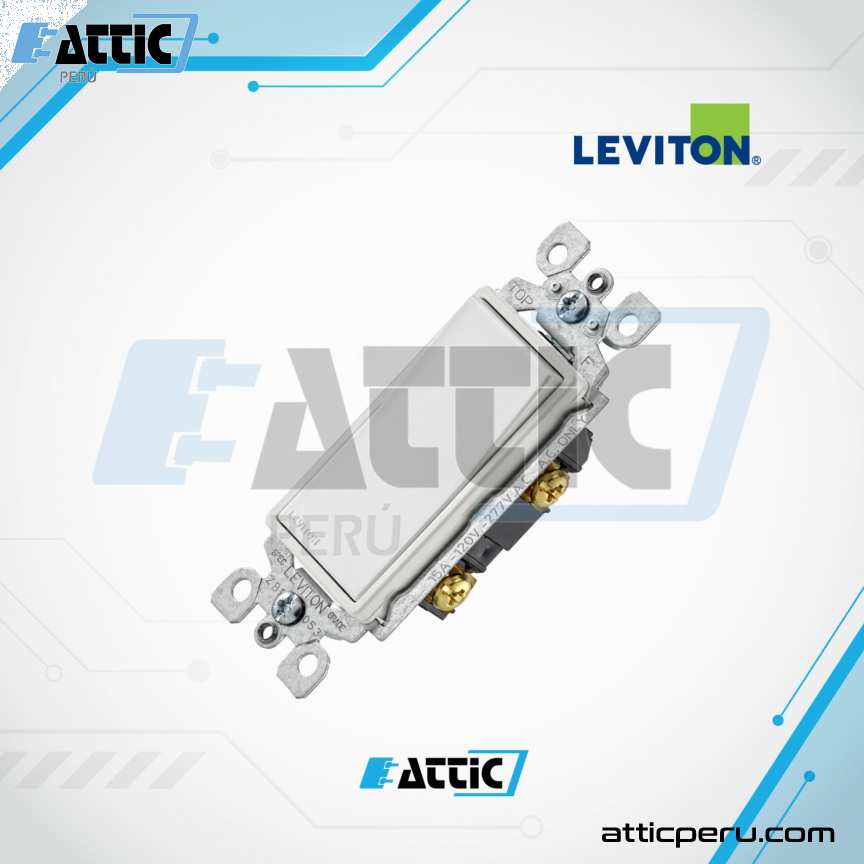 Interruptor Unipolar LEVITON Decora 15A 250V Blanco 5601-2W