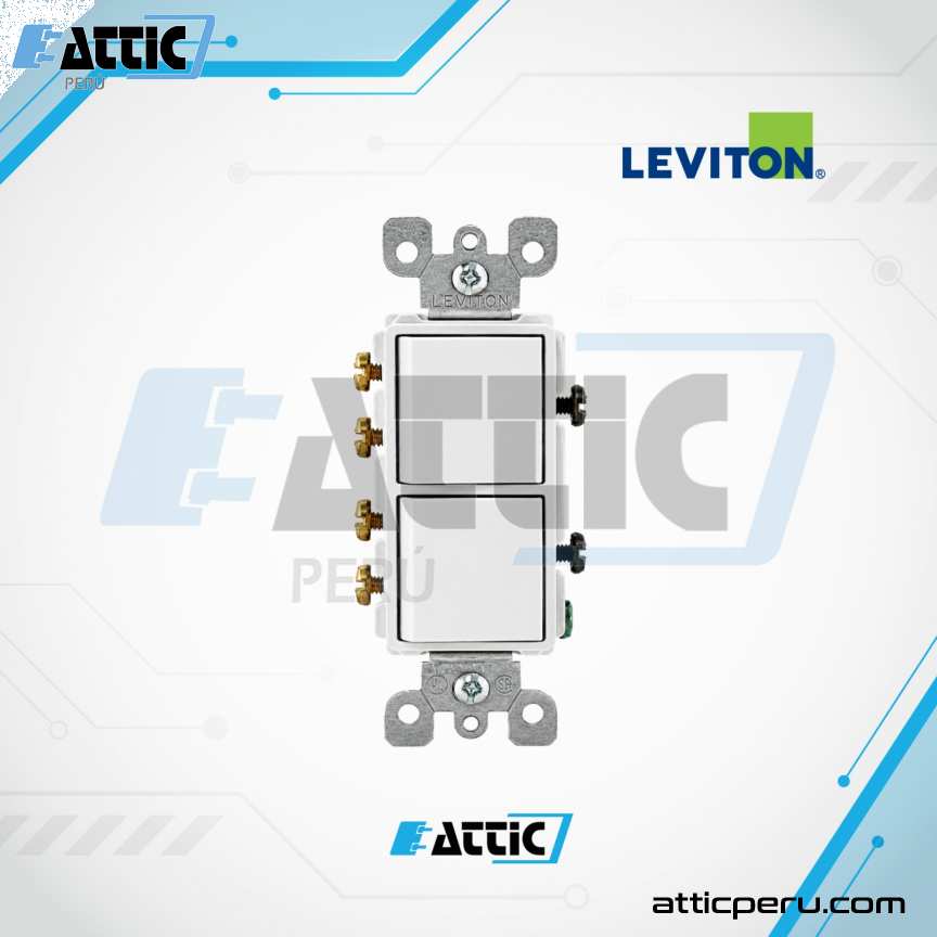 Interruptor Doble 15A LEVITON Decora Blanco 5643-W