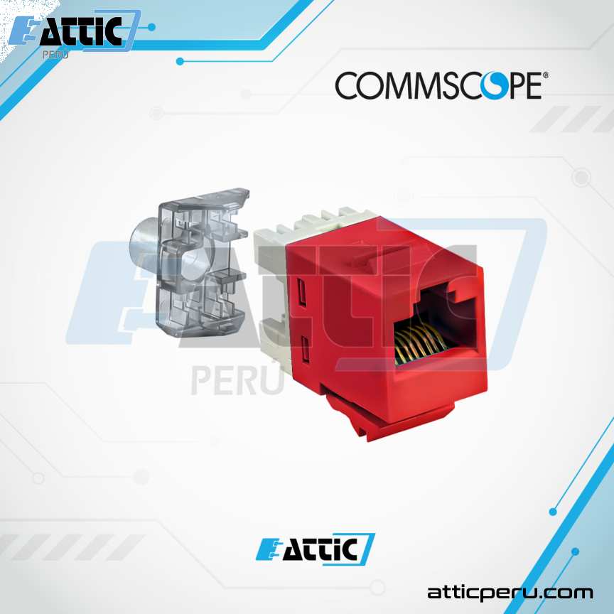 Jack RJ45 Cat6 1375055-7 COMMSCOPE SL110-6-RD Rojo