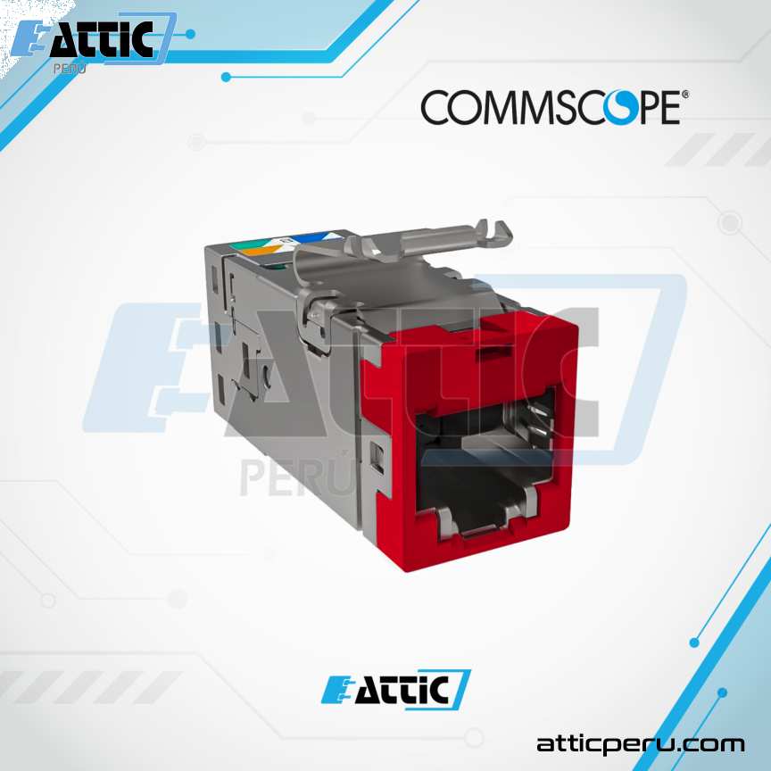 Jack RJ45 Cat 6A COMMSCOPE 2153449-7 Rojo
