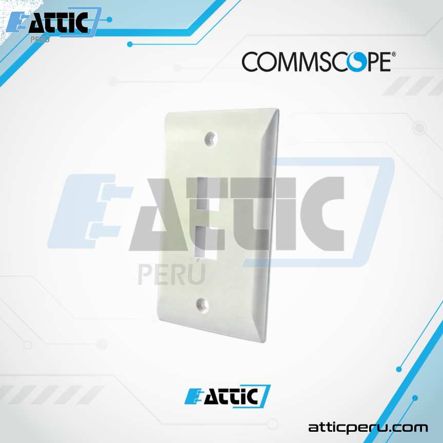 Faceplate 2P sin etiqueta COMMSCOPE Almendra 2111022-1
